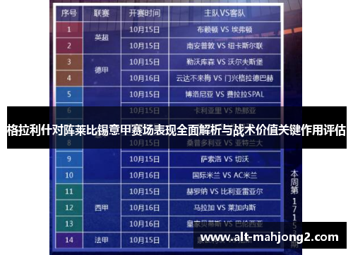 格拉利什对阵莱比锡意甲赛场表现全面解析与战术价值关键作用评估